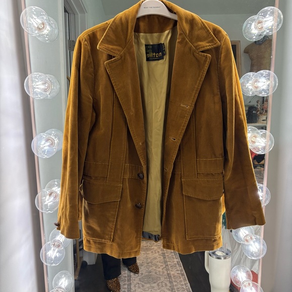 Vntg Silton Corduroy Mustard Jacket - Picture 2 of 10